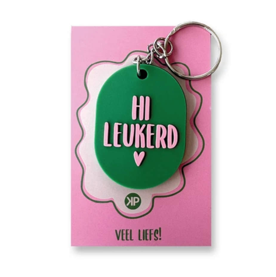 Sleutelhanger Hi Leukerd | Juf & meester cadeau