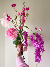Zijden boeket blush