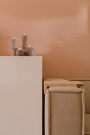 Zandloper ledkaars | Taupe | L