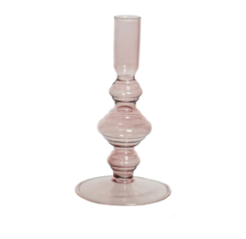Kandelaar glas | Lila | S