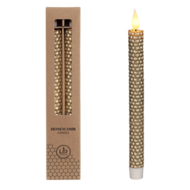 Led Diner kaarsen honeycomb | 25 cm | Verkrijgbaar in 9 kleuren | Wax