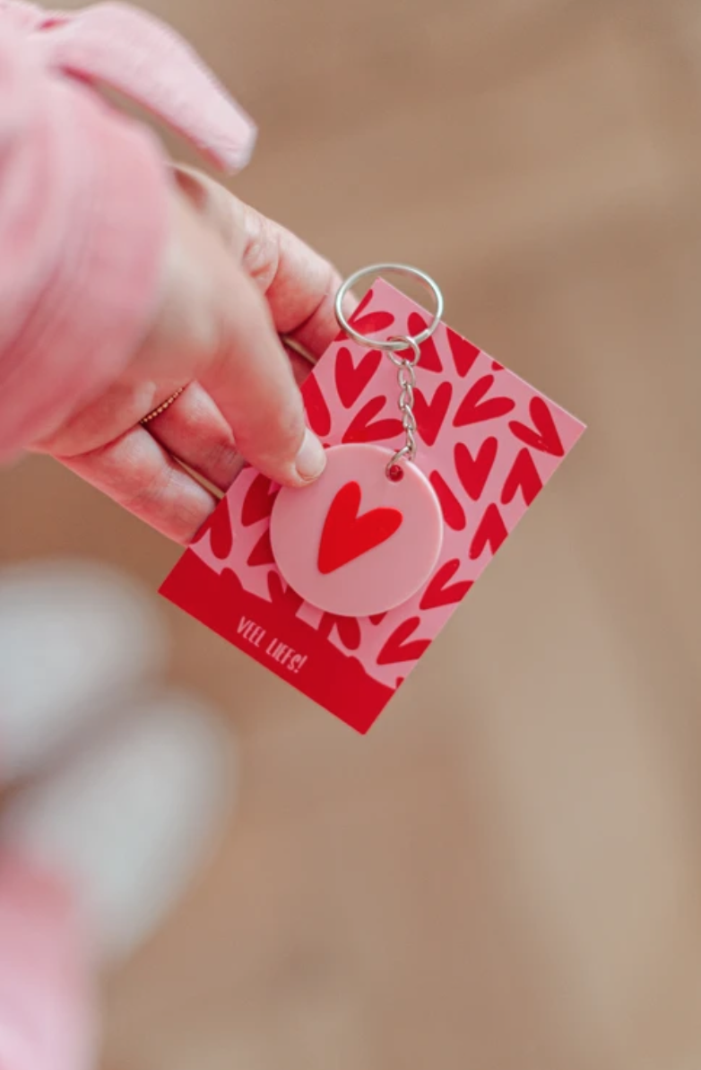 Sleutelhanger hartje | Juf & meester cadeau