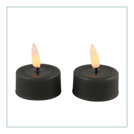 Led waxinelichtjes smelt | met timer | Muisgrijs