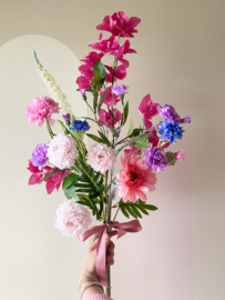 Zijden boeket pink mystery