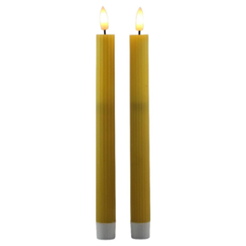 Led Diner kaarsen ribbel | 25,5 cm | Verkrijgbaar in 6 kleuren