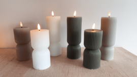 Led stompkaars ribbel | 3 kleuren | M