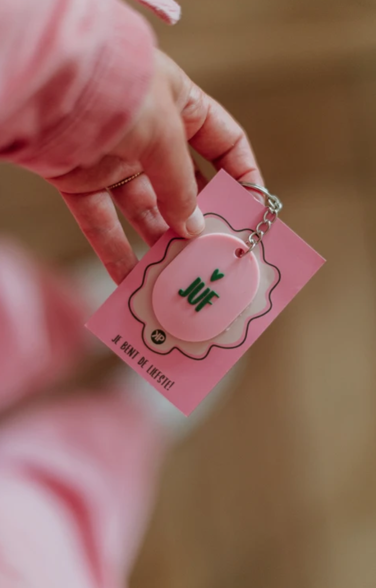 Sleutelhanger Juf | Juf & meester cadeau