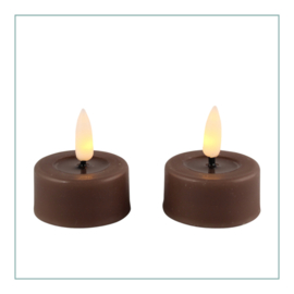 Led waxinelichtjes smelt | met timer | Taupe