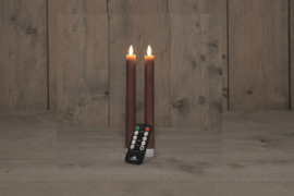 Rustiek ledkaarsen wax | 23 cm | Verkrijgbaar in 6 kleuren | 2 stuks | Wax