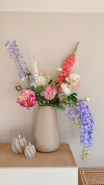 Zijden pluk boeket pastel mix
