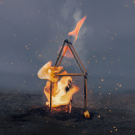Home in Flames Print
