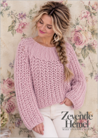 Grof gebreide trui Eline roze