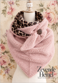 Sjaal Erica roze/panter
