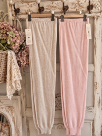 Legging in zacht-roze en zand