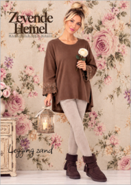 Legging in zacht-roze en zand