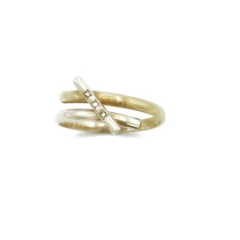 Ring in bicolor goud met diamant