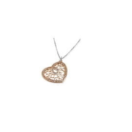 Lotus Style ketting met hanger 'hart' - edelstaal