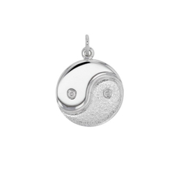 Zilveren hanger met yin yang motief