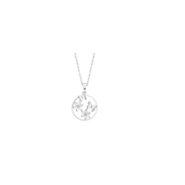 Lotus Silver zilveren ketting met hanger met bloemen en vlinders