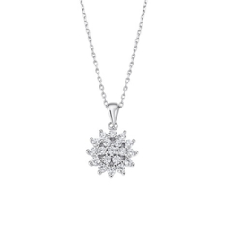 Lotus Silver zilveren ketting met hanger bloem