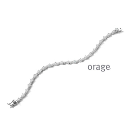 Orage zilveren armband met druppelvormige cubic zirconia