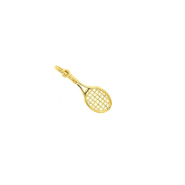 Plaqué gouden hanger tennisracket