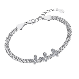 Lotus Silver zilveren armband vlinder met cubic zirconia