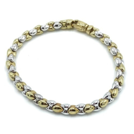 Armband in bicolor goud