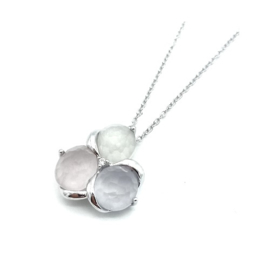 Orage zilveren ketting met hanger met cubic zirconia