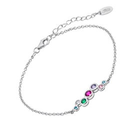 Lotus Silver zilveren armband met kleurstenen