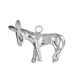 Zilveren hanger ezel