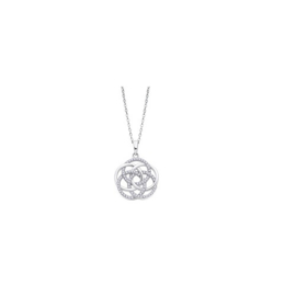 Lotus Silver zilveren ketting met hanger Celtic knot met cubic zirconia