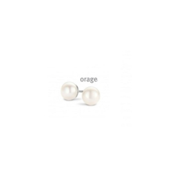 Orage zilveren oorbellen met zoetwaterparel 6.5mm