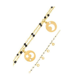 GO Mademoiselle edelstalen armband maan ster