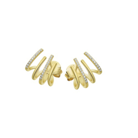 Lotus Silver zilveren earcuffs geel verguld
