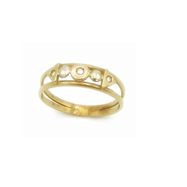 Ring in bicolor goud met diamant