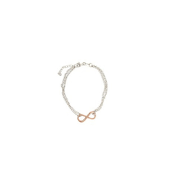 New Bling zilveren armband met rosé verguld infinity teken