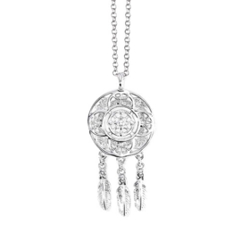 Engelsrufer zilveren ketting met hanger dreamcatcher small