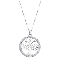 Lotus Silver zilveren ketting met hanger levensboom