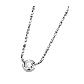 Lotus Silver zilveren ketting met hanger met cubic zirconia