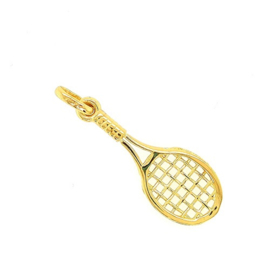 Plaqué gouden hanger tennisracket