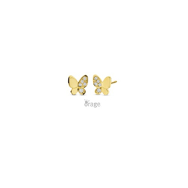 Orage Kids plaqué gouden oorbellen vlinder