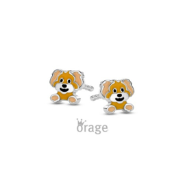 Orage Kids zilveren oorbellen hondjes