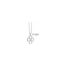 Orage zilveren ketting met hanger met cubic zirconia