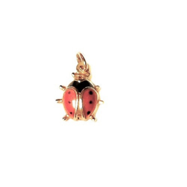 Hanger lieveheersbeestje in geel goud