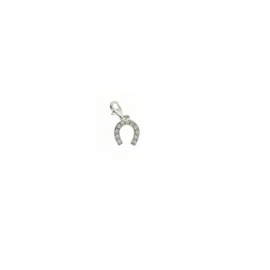Zinzi zilveren charm met cubic zirconia hoefijzer