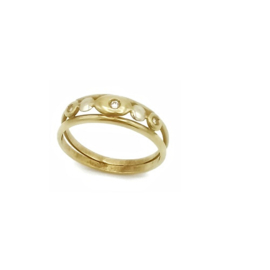 Ring in bicolor goud met diamant