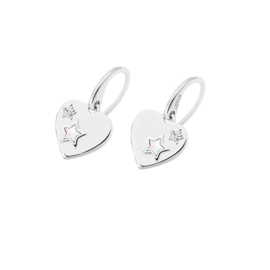 Lotus Silver zilveren oorbellen hartjes met cubic zirconia