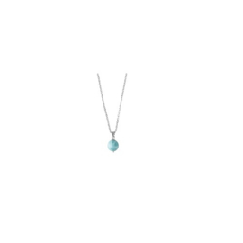 Zilveren ketting met hanger larimar parel