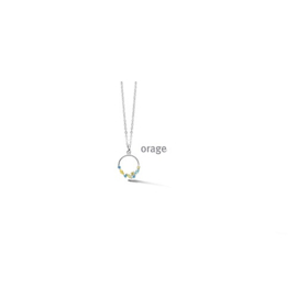 Orage zilveren ketting met hanger circle of life